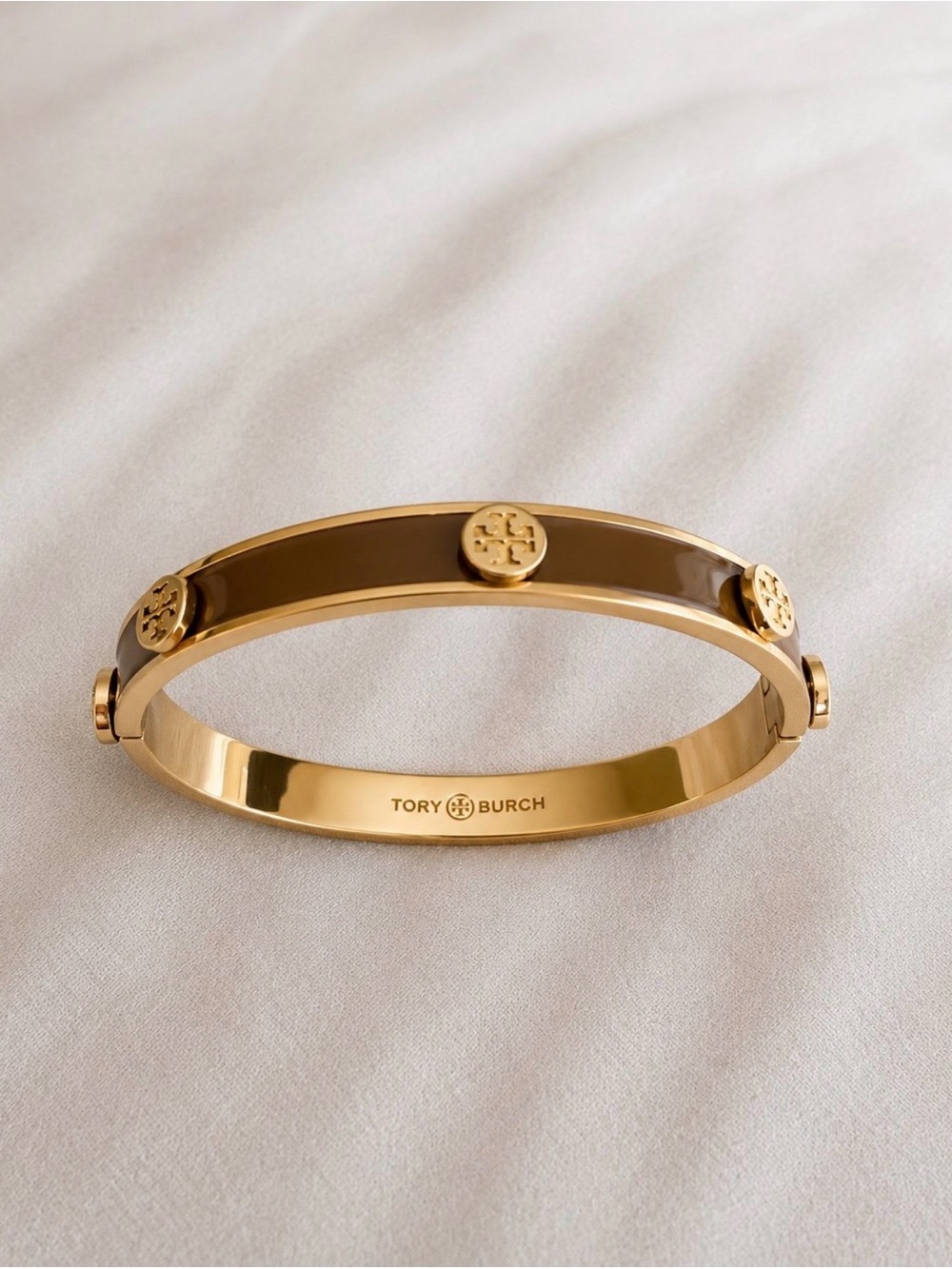 Tory Burch Gold-Tone Coin Accent Bangle Bracelet - Gold